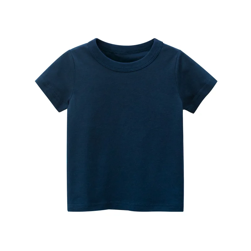 
Wholesale custom printing 100% Cotton short sleeve shirts Classic plain blank tops Girls T-shirts for little girls kids clothing 