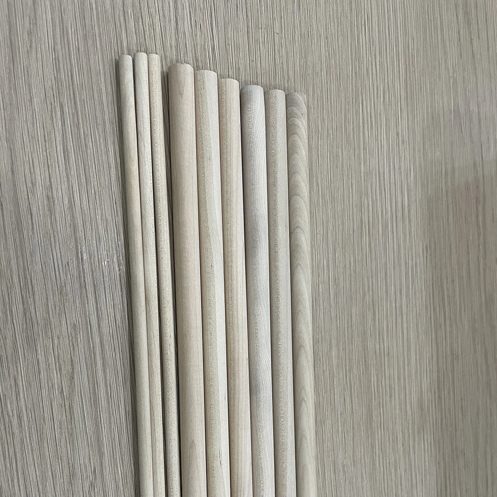 Wholesale DIY accessories wooden round stick wooden rod birch wood log stick for yoga wardrobe furniture