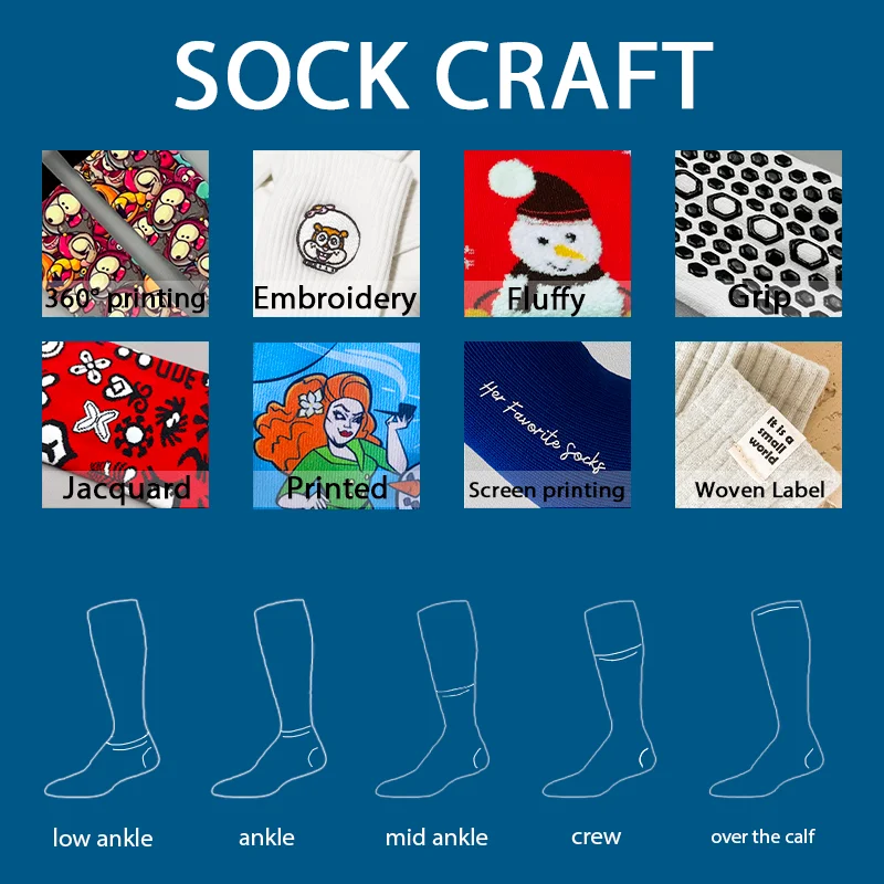 Free sample packing High Quality 100%cotton men crew socks custom Unisex logo socks men custom socks with logo