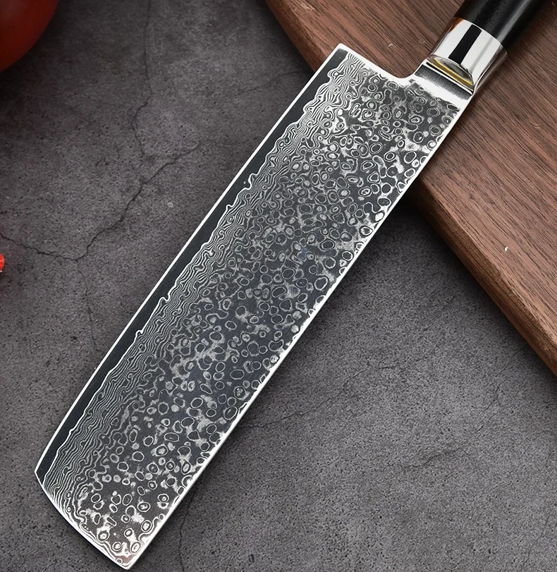 Рукоятка из дамасской стали G10 поварской Чоппер универсальный нож для очистки овощей кухонные Дамасские Ножи