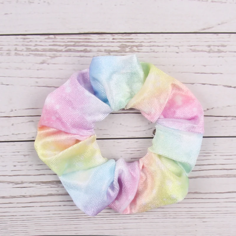 Fashion Party Style Hair Accessories Velvet Scrunchies Hairband Elastic Rubber Bands Hair Tie for Ponytail Holder for Girls
