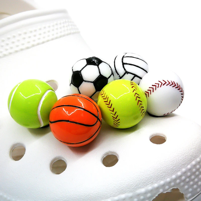 Wholesale Diy 3D Basketball Shoe Charm Football Ball Sport