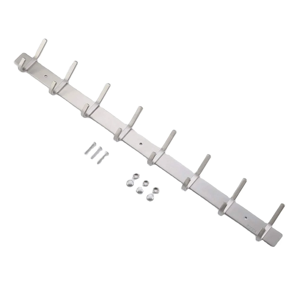 Stainless steel Hook Organizer Rack,  Metal Coat Hanger Door 8 Hooks Hanger