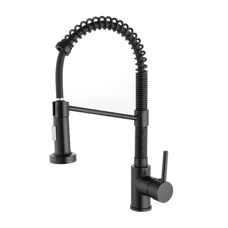Vaguel Deck-Mounted Kitchen Faucet for Kitchen Sink Black Spring Pull Down Kitchen taps