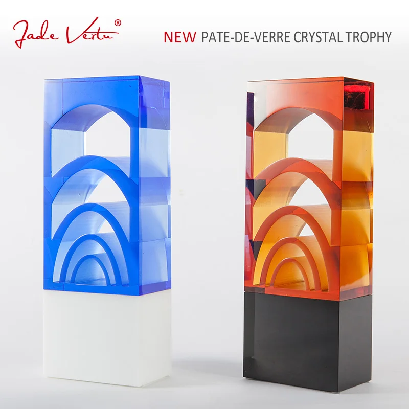 Original crystal trophy  rectangular shape trophy liuli crystal trophy crystal awards souvenir gift souvenirs gifts