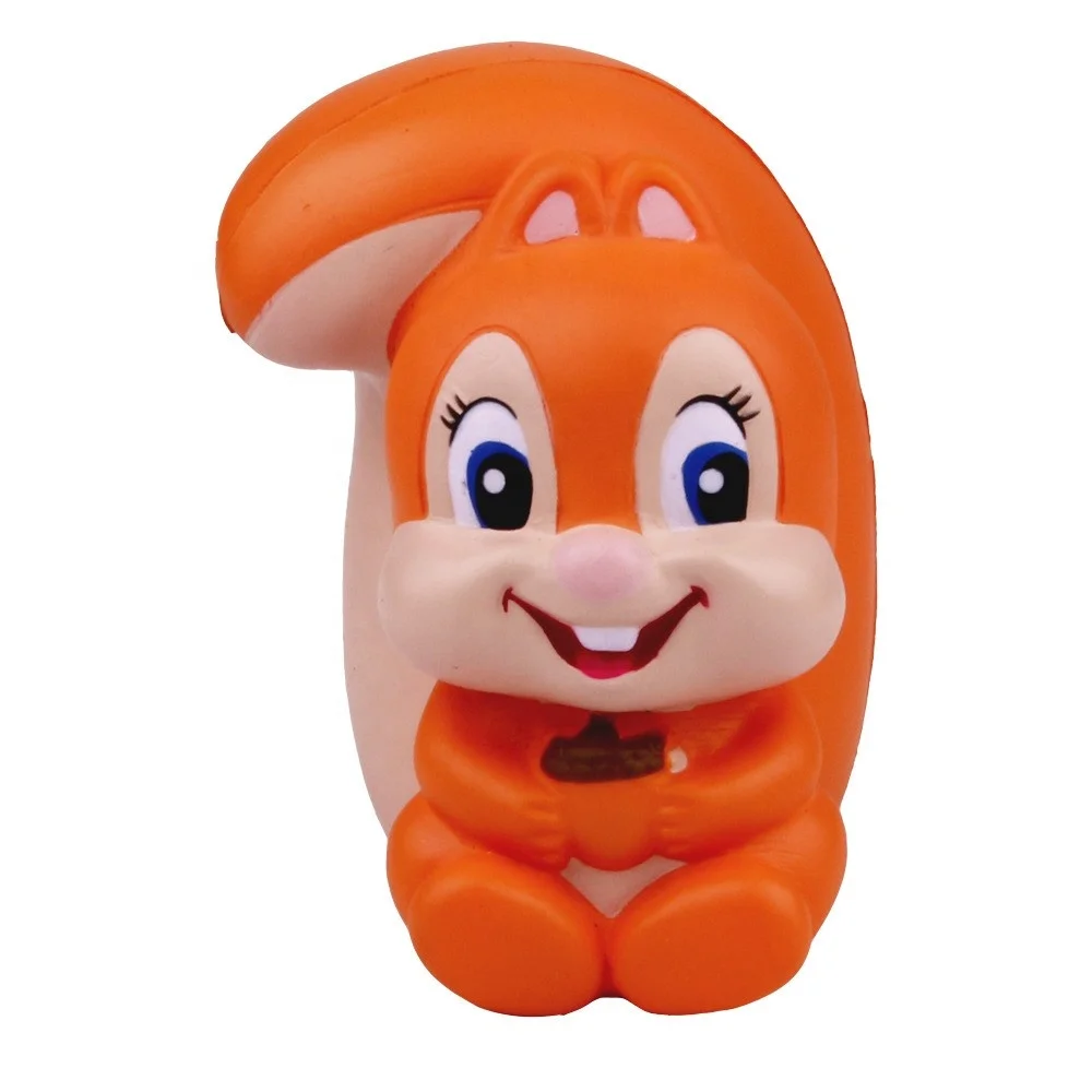 Soft Slow Rising PU Stress Jumbo Squishy Squirrel Promotion Toys Customized Squishy PU Foam Squirrel