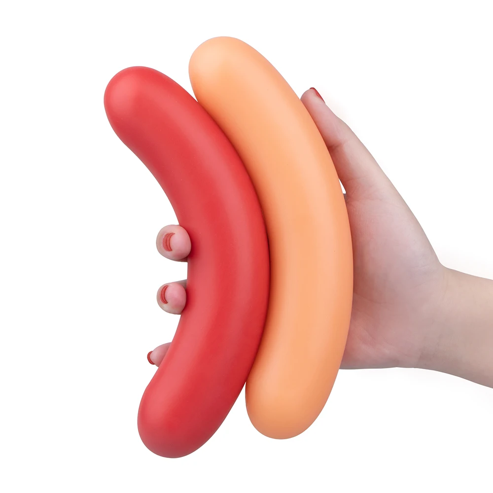 2023 New Wholesale Banana Double Head Curved Dildo G Spot Vaginal Anal Butt Plug Penis Sex Toys For Women Men Couple