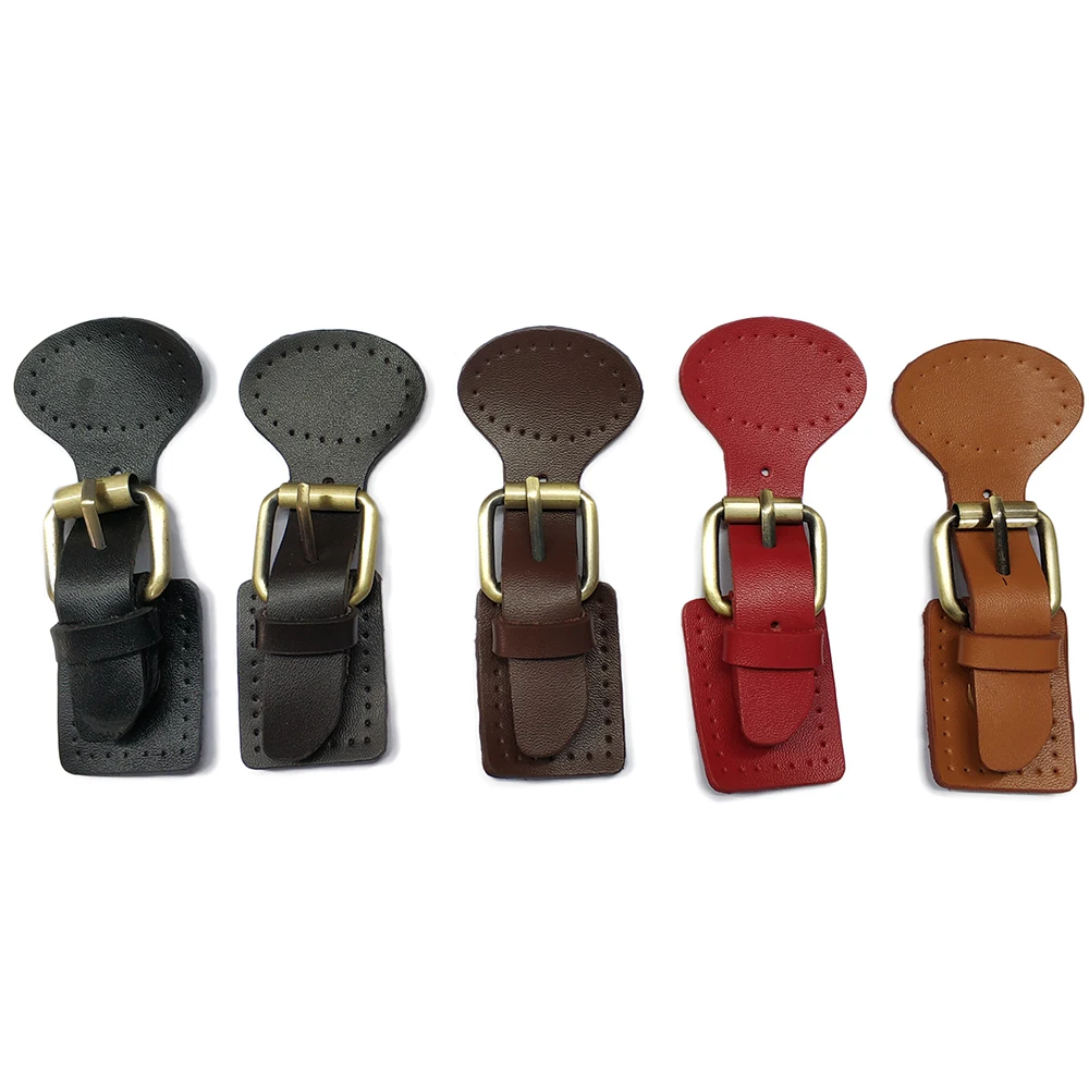 Genuine Leather Bag Magnetic Buttons Bronze Hasp Buckle Handmade Pack Buckles for Women Girls DIY Crossbody Handbag Accessories