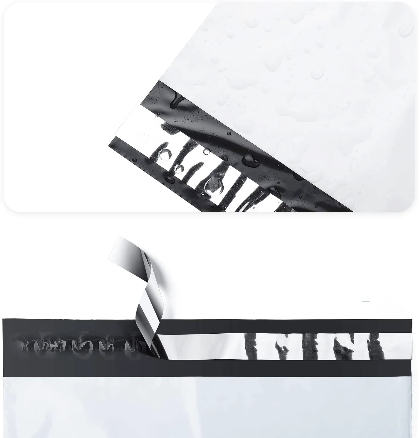 Resealable PE self adhesive plastic clear mailers with suffocation warning clothes packing bags transparent mailing bag