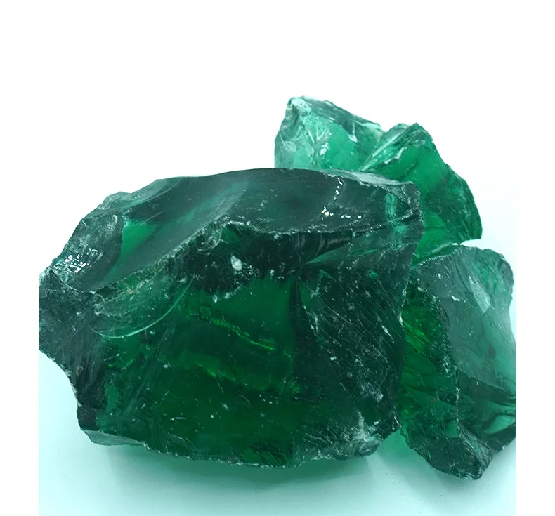 Wholesale Environment-friendly Recycled Glass Rocks Glass Crushed Glass Sand Gravels Block for Garden Paver Landscaping