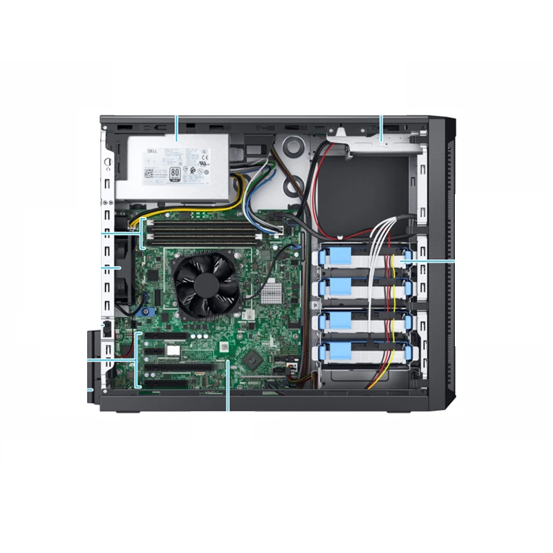 Отремонтированный оригинальный Intel Xeon процессор башенный мини-сервер Poweredge T140
