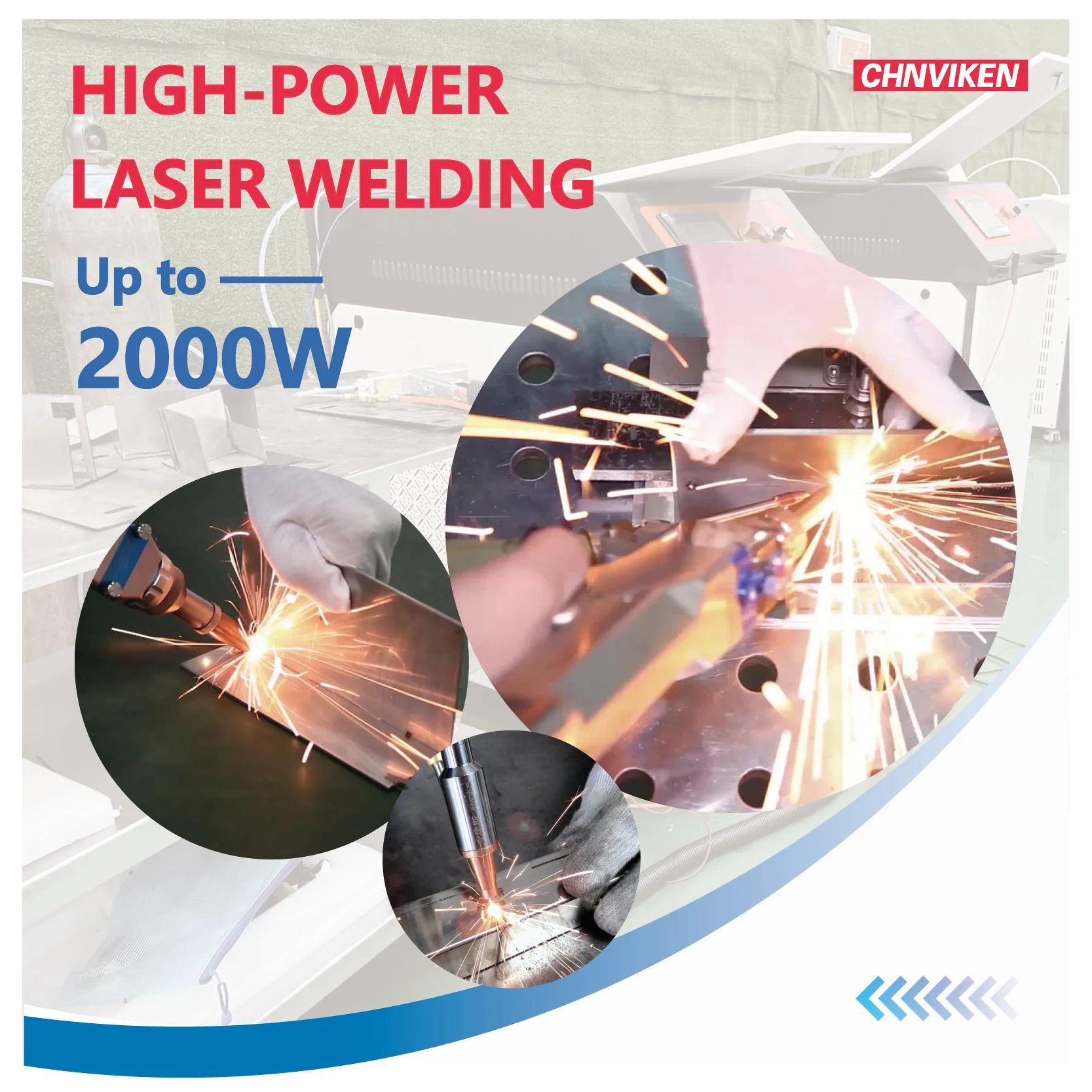 VIKEN Industrial Handheld Fiber Laser Welding System for Railway Car Aluminum Body Assembly - High-Speed Welding
