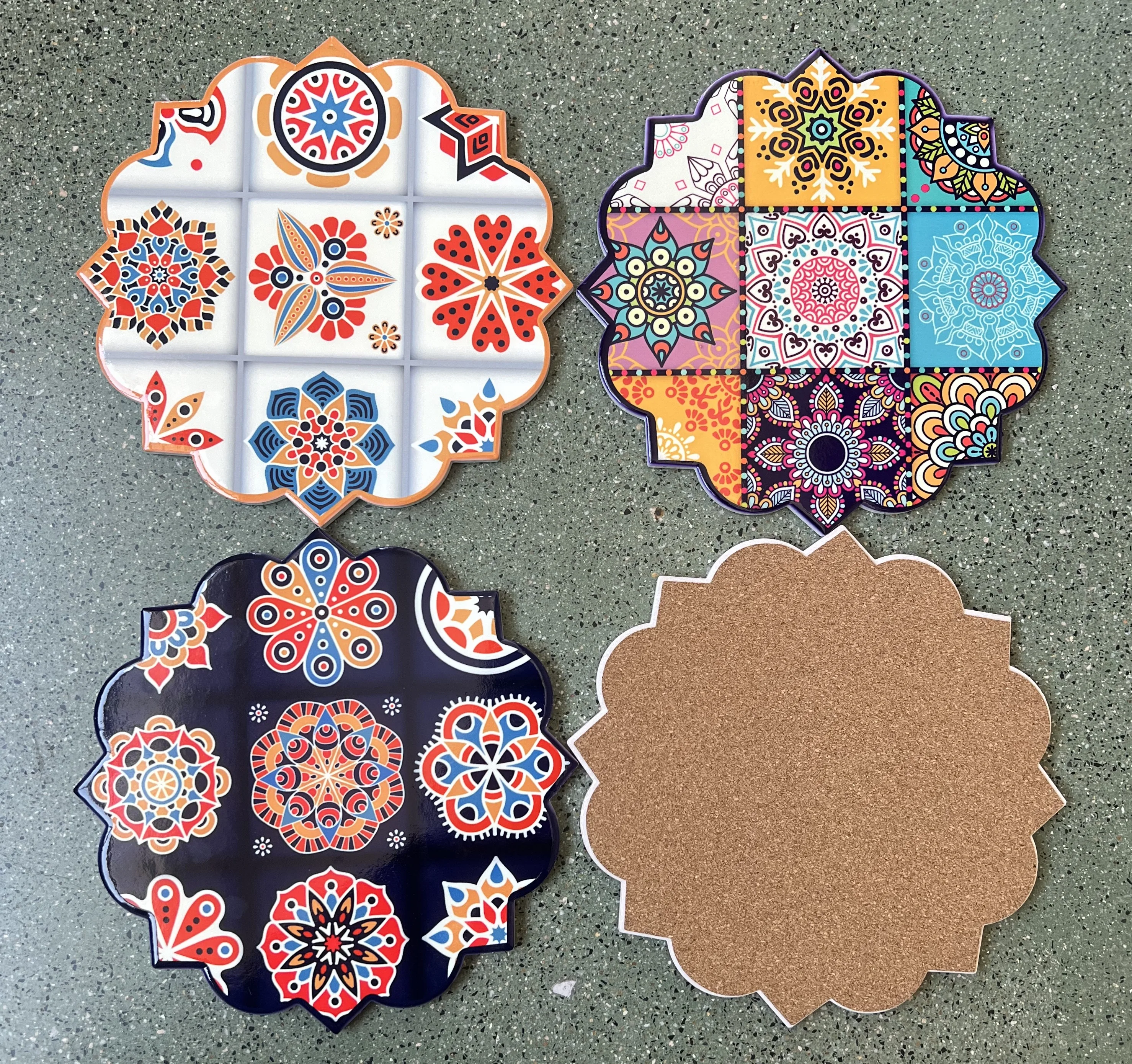 OEM dining table cheese ceramic trivet hot pot plate mats & pads kitchen placemats and Custom Fridge magnets