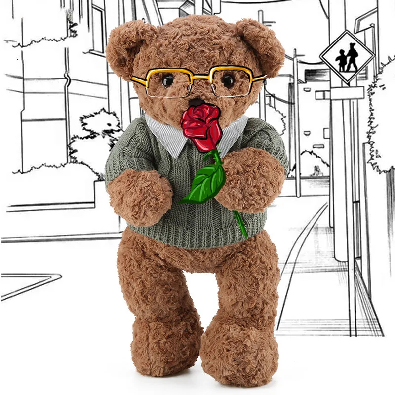 Sweater Teddy Bear Doll Plush Toy Little Bear Doll Gives Girl Hugging Bear Cloth Doll Birthday Gift