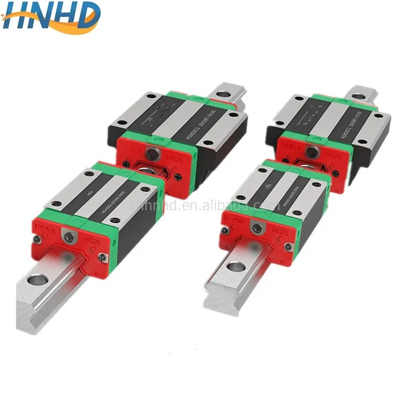 heavy load ball type hgr15 hgr20 linear guide rail with slide block bearings