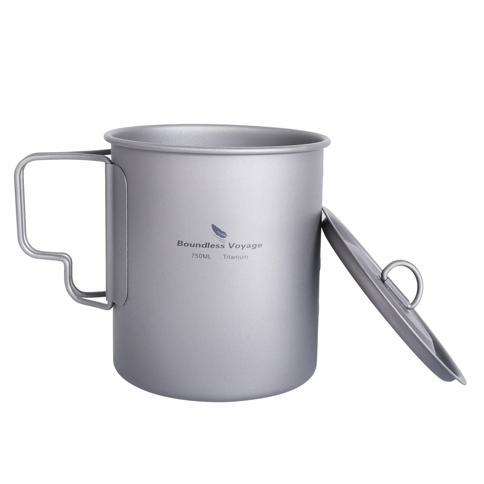 Boundless Voyage Outdoor Camping Ultra Light Titanium Pot for Hiking Picnic 750ml  Titanium Cup