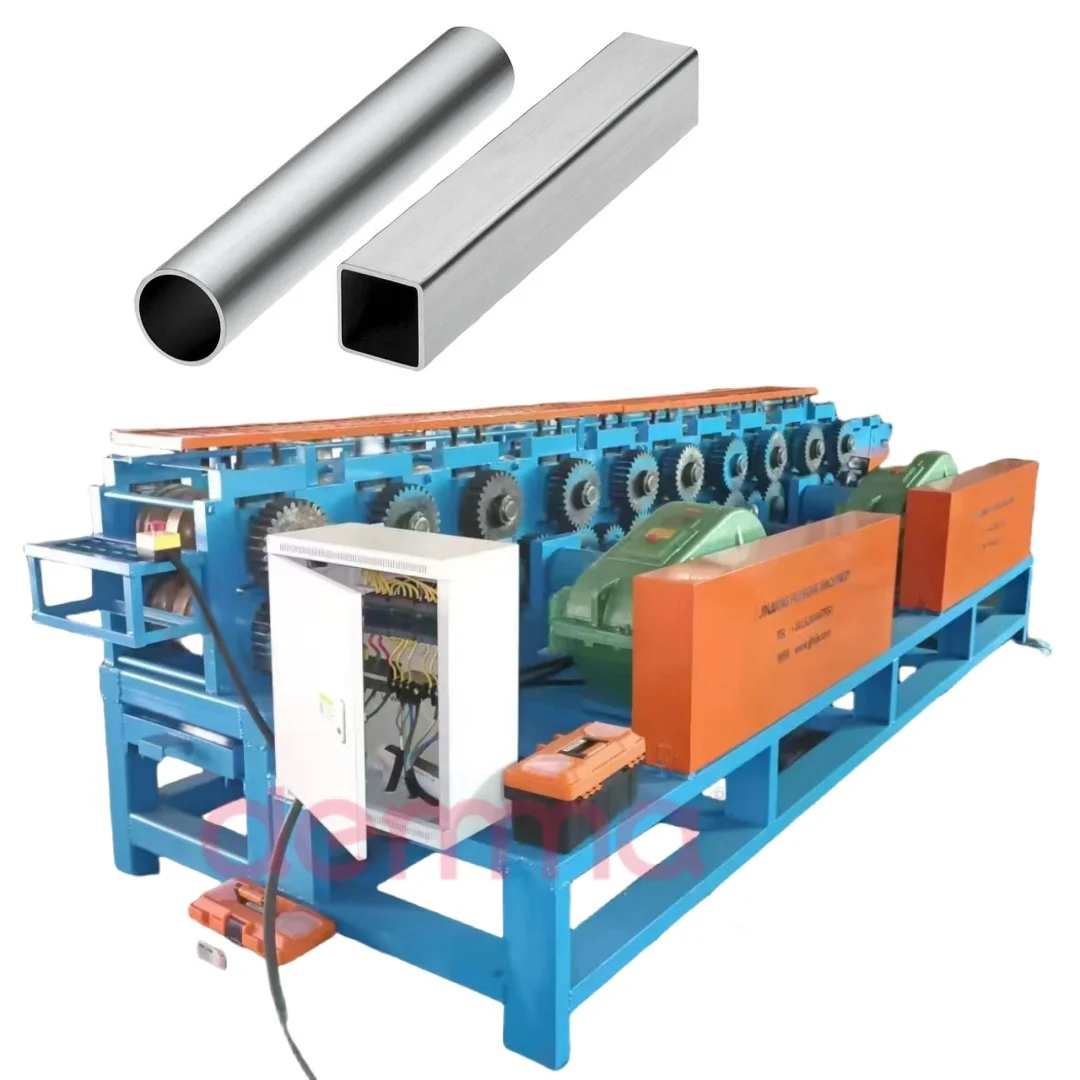 SS Pipe Making Machine Metal Tube Mills Green Blue Customize Machine Round pipe to square pipe machine