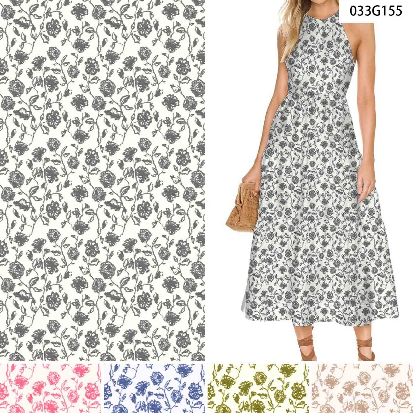 New popular textile plain flower liberty digital custom printed jersey organic cotton fabric for clothing