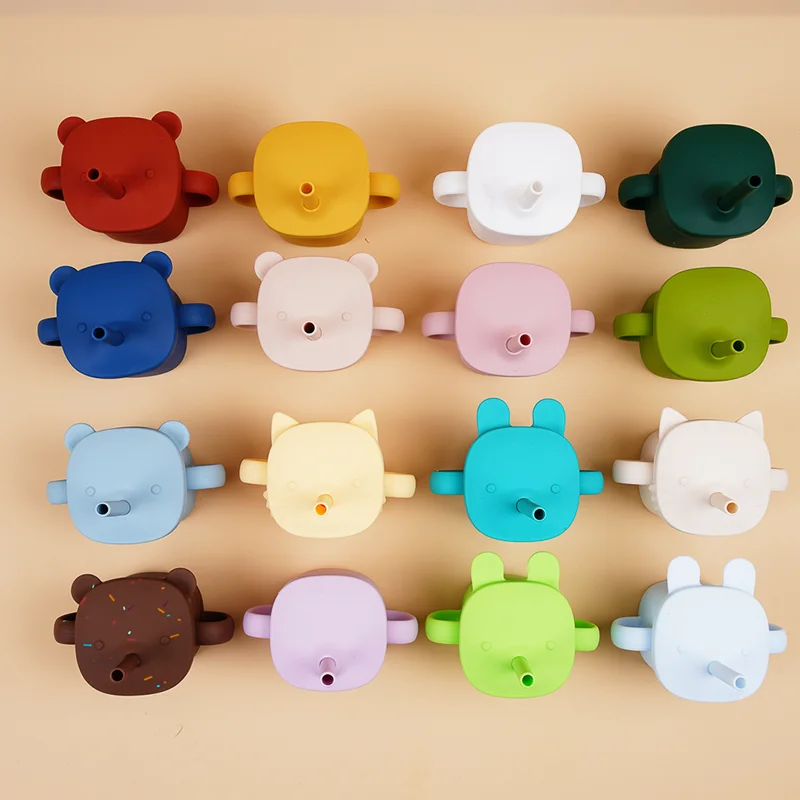 Cup OEM/ODM Soft Reusable Snack Children Lovely Cups Drinking Water Baby Sippy Cup With Straw