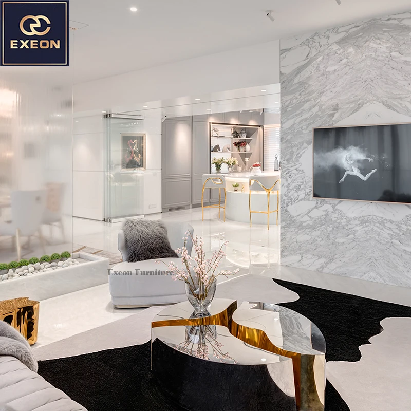 Nordic Villa Interior Architecture 3D Design Luxury Furniture Living Room Art Deco Fashion Custom