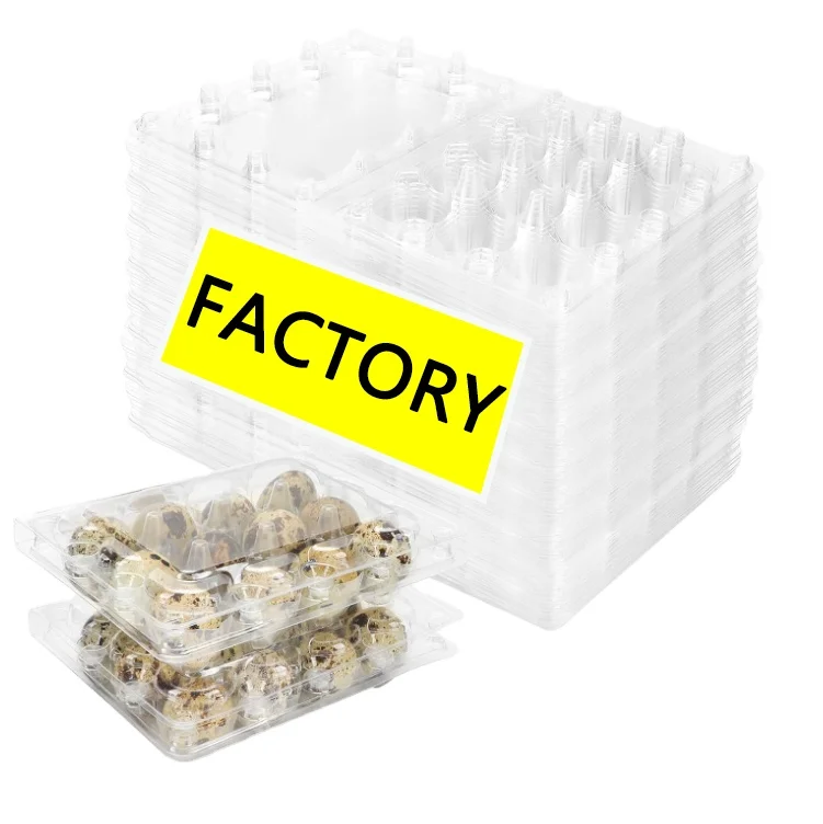 12 Cells Holes Bulk Vaccum Transparent Disposable Quail Egg Tray Pack Box Packaging Tray Manufacturer