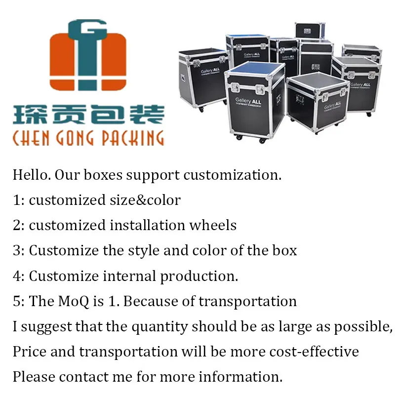 Professional Wholesale Universal 55 inch TV Flight Hard Case Dual LED LCD Plasma Case