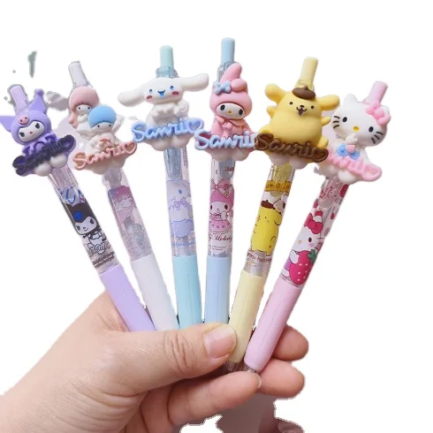 Новый Sanrio большой белый пудинг собака мультяшная нейтральная ручка фирменная для воды канцелярские принадлежности черная