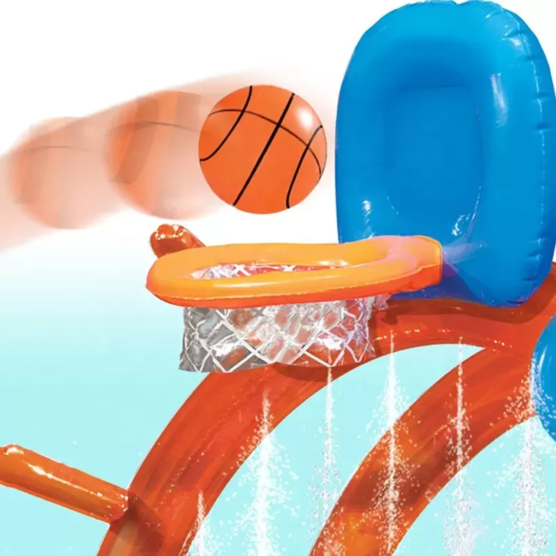 PVC Inflatable Basketball Splash/ Inflatable Basketball Stand Slide Play Center Swimming Pool for Kids