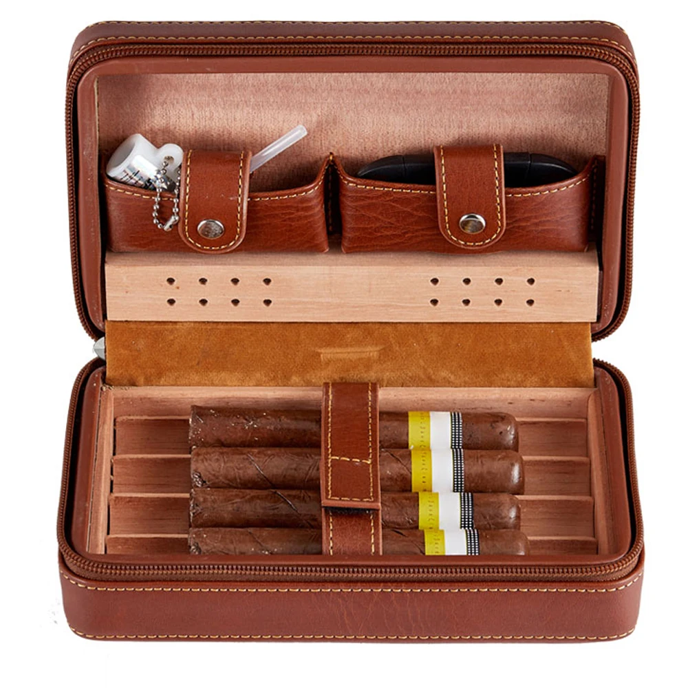 Premium Cigar Boxes Painted Wooden Humidors with Secure Clasps Spanish Cedar Lining Vintage Elegance Compact & Portable