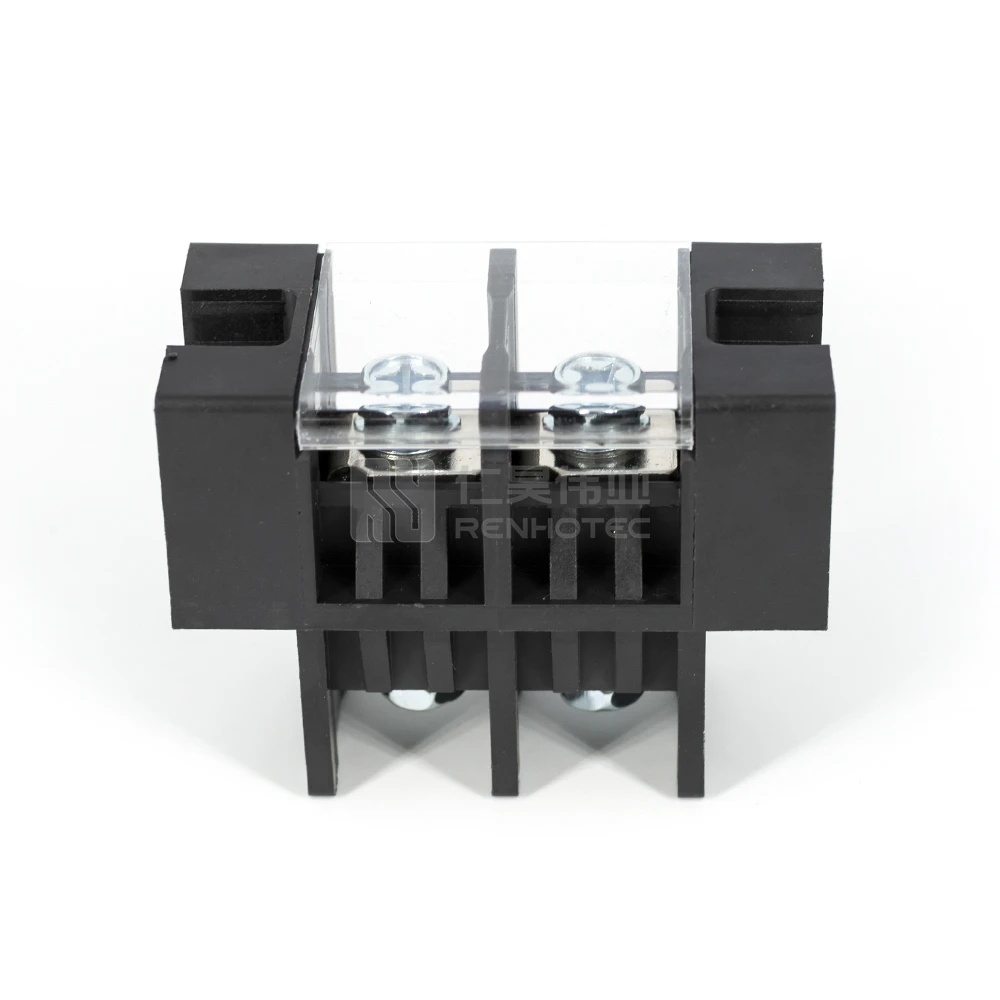 45amp Black Barrier Fixed Terminal Block Cover Connector 0.5-1.5mm2 TB1503 Screwless Wire Spring Cable Terminal Block
