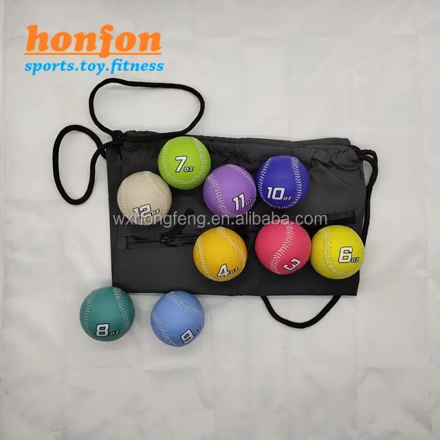 6oz leather weighted balls for softball training balls