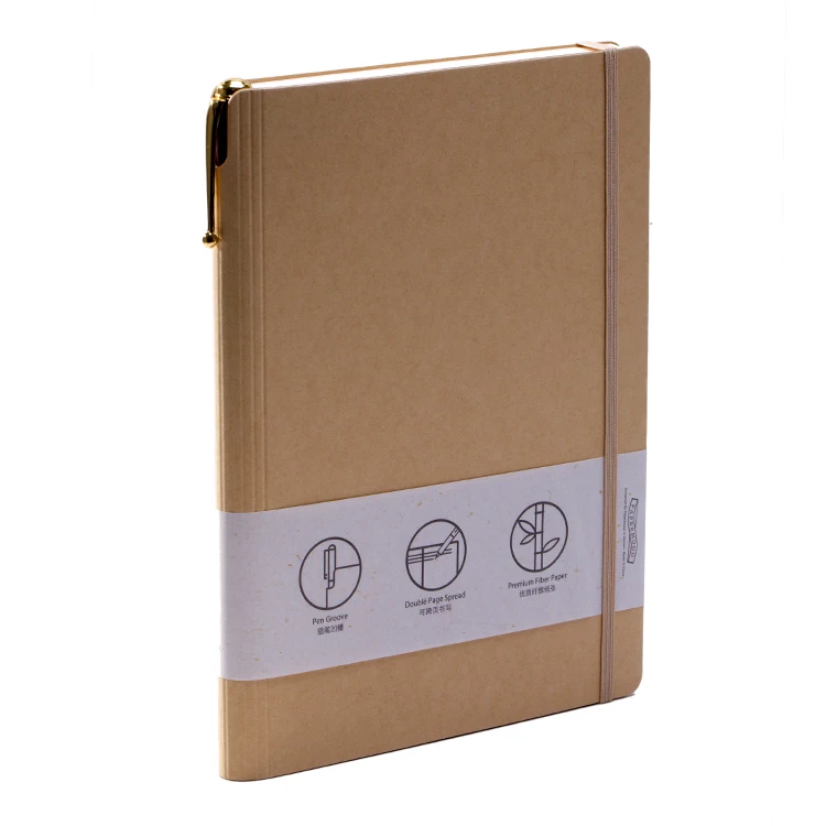 PAPERMOOD Popular Original Design B6 Bamboo Cover Round Spine 85 Grams Paper Blank Writing Notebooks