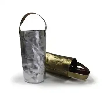 Manufacture custom bulk reusable metallic insulated cooler wash kraft paper bag wine for beer bottles