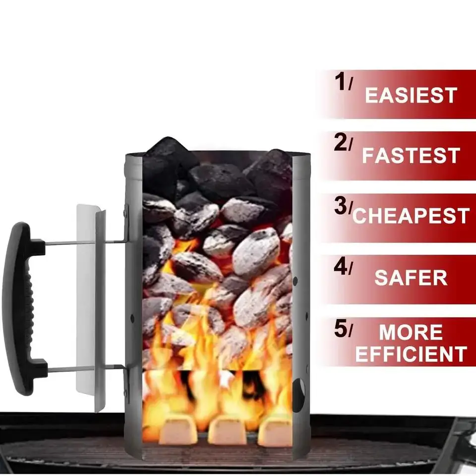 New Product 2022 BBQ Fire Starter BBQ Charcoal Chimney Starter for Outdoor Camping