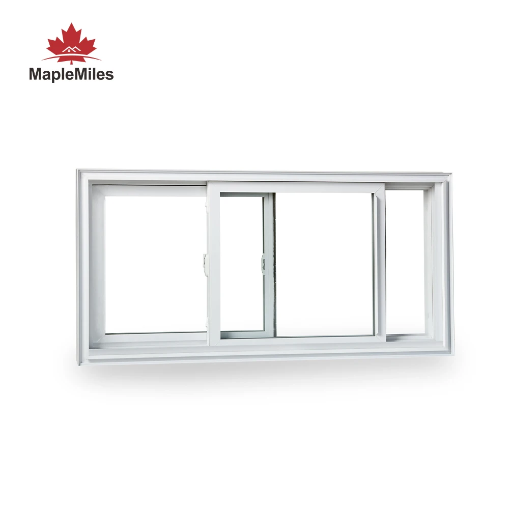 Maplemiles 80 Series Home Security Double Glazed Upvc Frame Glass Pvc Sliding Windows