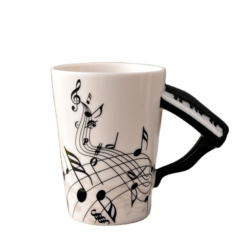 
400ml musical instrument notes ceramic mugs coffee cup 
