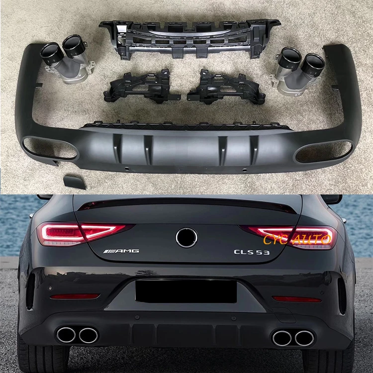CLS53 AMG style car parts rear bumper diffuser for Mercedes Benz CLS CLASS W257 4-door Coupe C257 2018 2019 2020 2021+