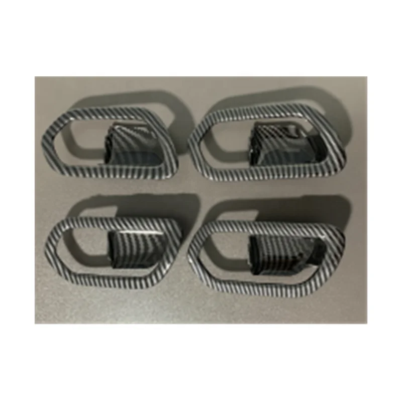 Auto Accessories carbon fiber Inner Door Handle Bowl Cover Trim Frame for NI-SSAN ALMERA