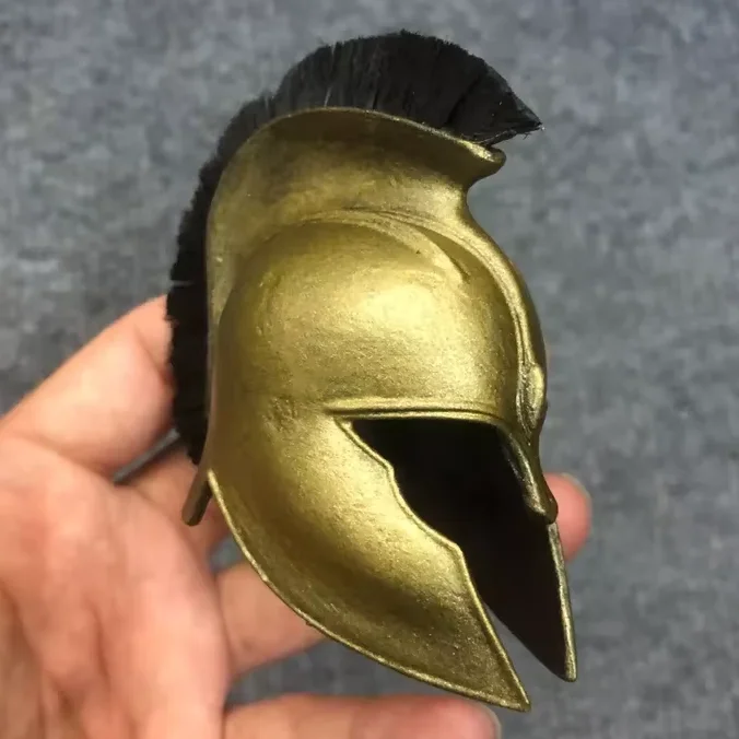 Customized Troy Greek Achilles Helmet for Action Figure Mini Size Toy Helmet Collectible Value Resin Craftwork Helmet
