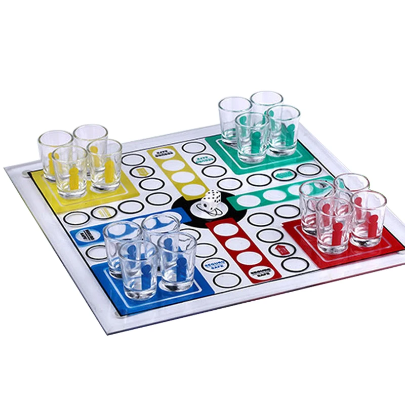 chess game set glass chess drinking ludo game and drinking chess games