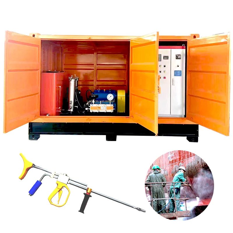 High efficiency 40000psi 2800bar pressure washer cleaning equipment hydro blasting ship hull cleaning hydro jetting machine