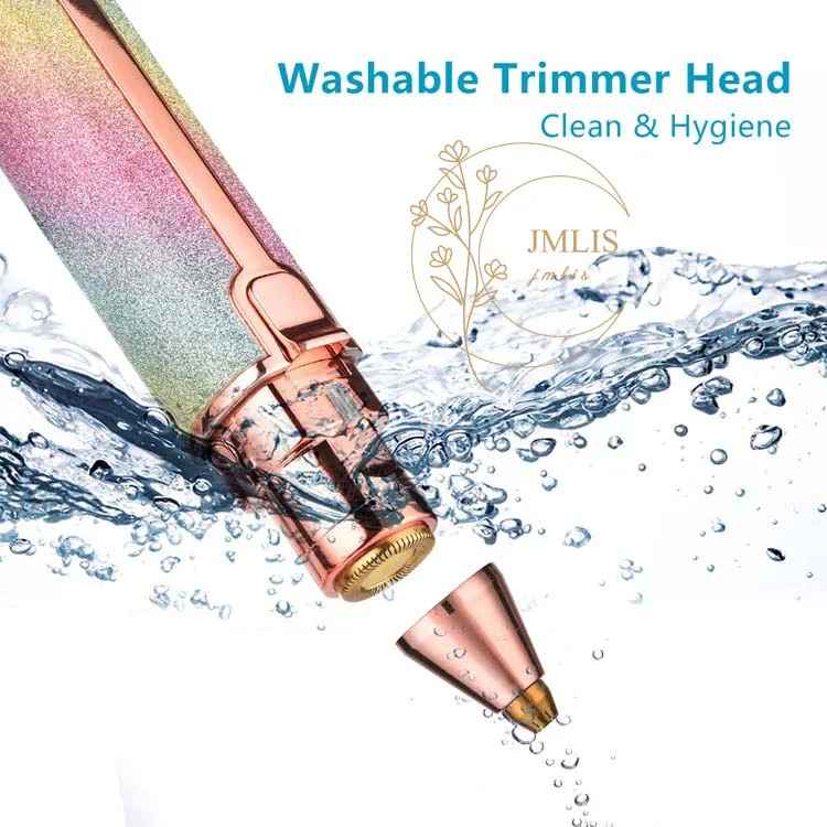 Портативный электрический эпилятор 2 в 1, триммер для бровей, женский, для тела, для лица, в форме помады, удаление волос, Женская безболезненная бритва