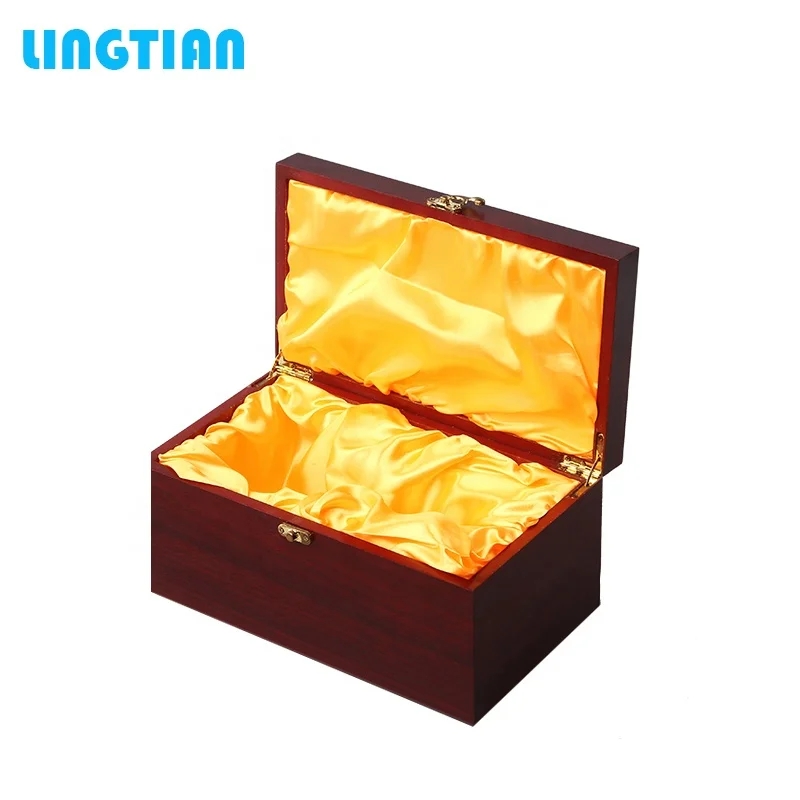 OEM Stylish Vintage Metal Lock Jewelry Treasure Chest Case Manual Wooden Wine Box