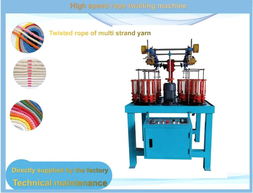 Manufacture High Speed Shoe Laces Braiding Machine for Sale China Training Power Technical Parts Video Support Package NET ROPE