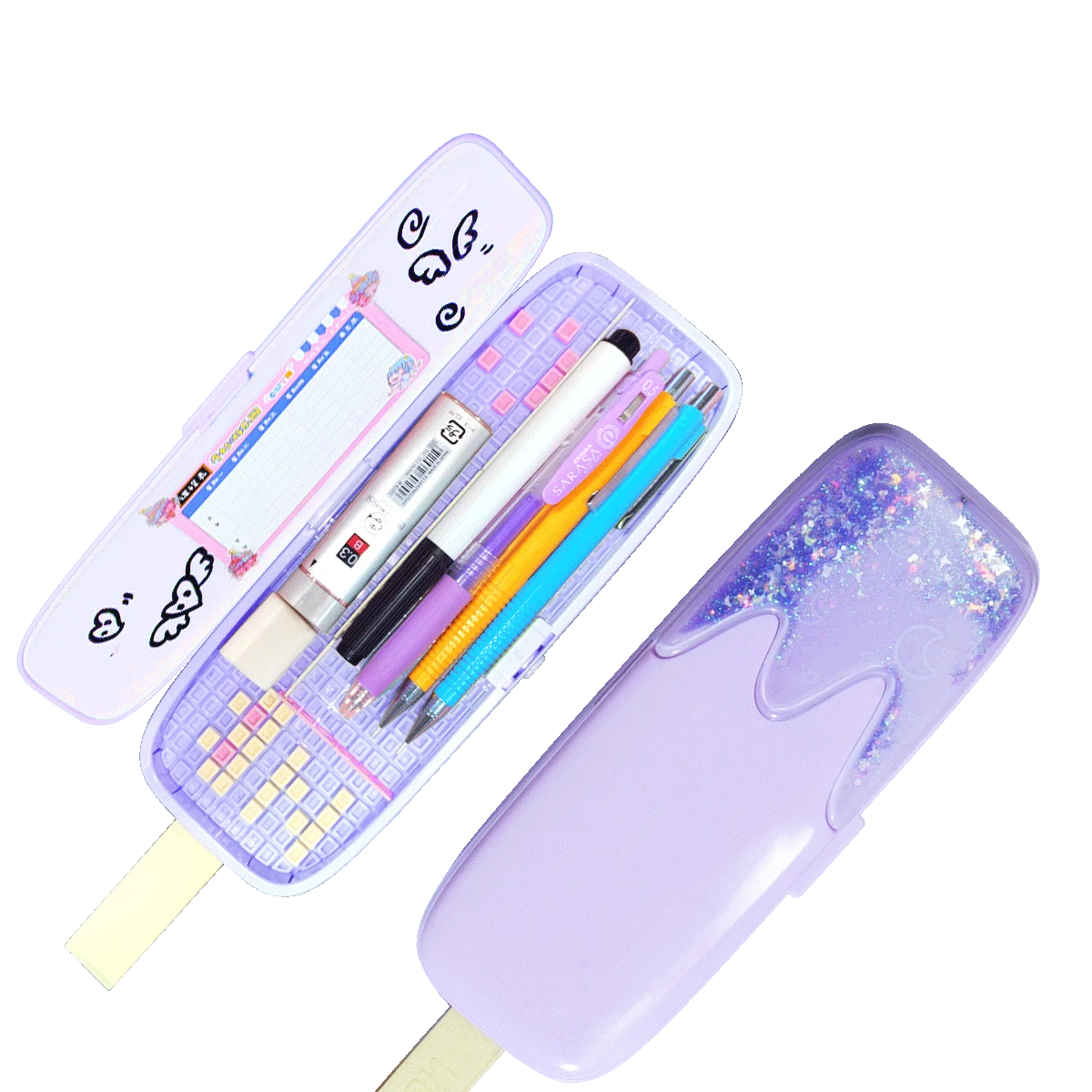 
Newmebox DIY Puzzle Assembly Double Layer Stationery Box Fashion Student Pencil Cases 