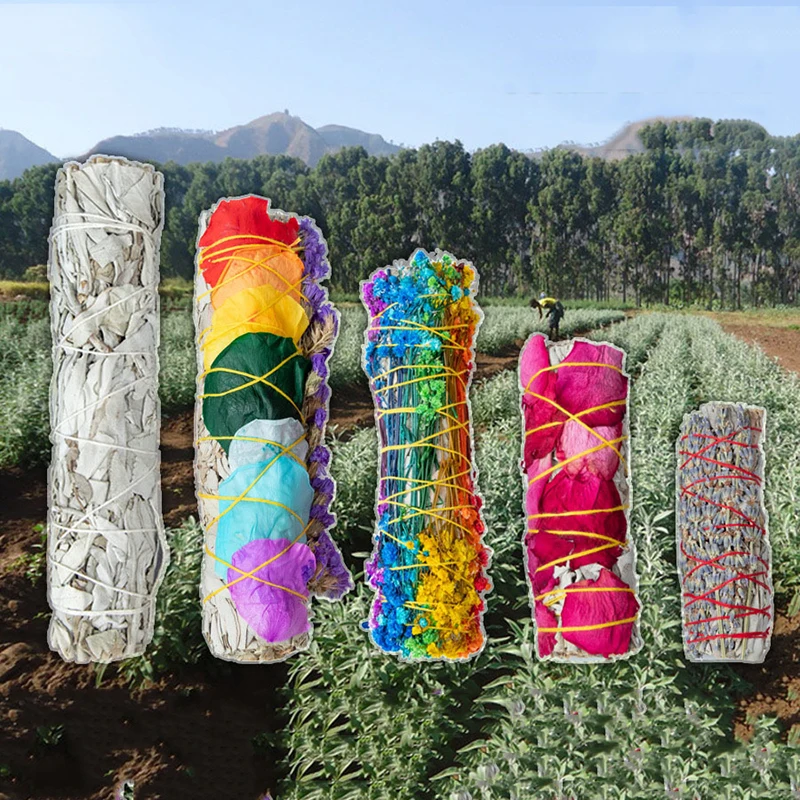ORGANIC Wholesale different size 4inch ,6inch ,7inch White Sage Bundle Smudges Stick for  Purifying Air Refreshing