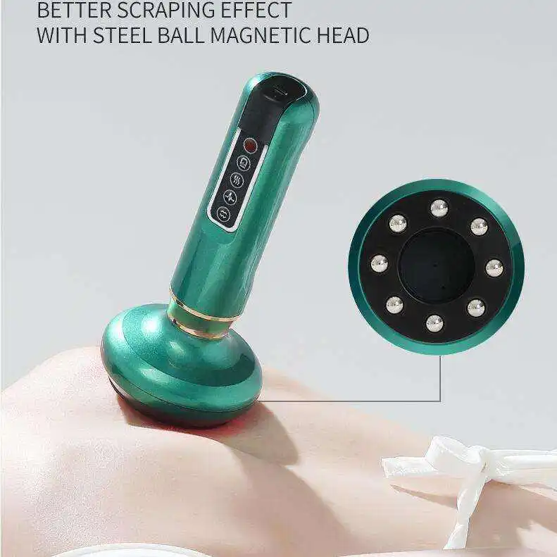 PZ 2024 Anti-cellulite Wholesale 5V Vacuum Electric Gua Sha Digital Red Light Device Electric Cupping Massager