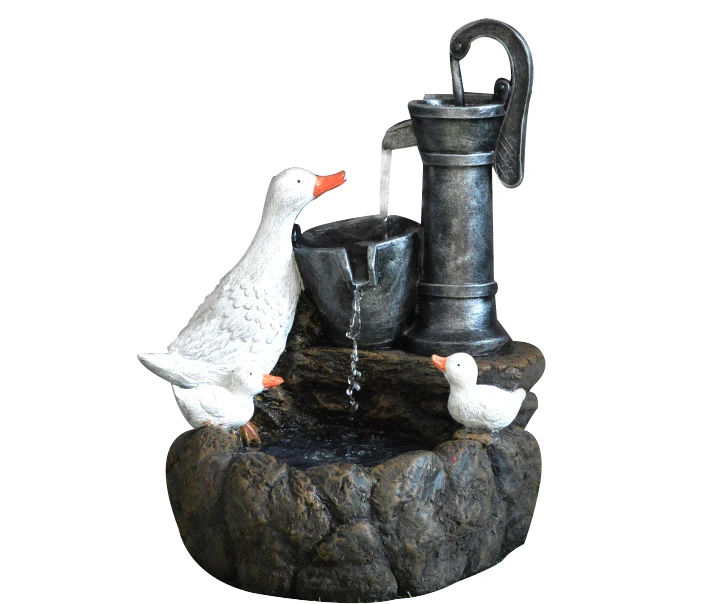 48,5 см Солнечный водяной фонтан Бог фонтан фигурка украшение дома смолы искусственный Майкл Джексон