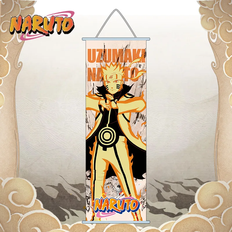 Uzumaki silk fabrics posters anime narutos hanging Wall scrolls posters