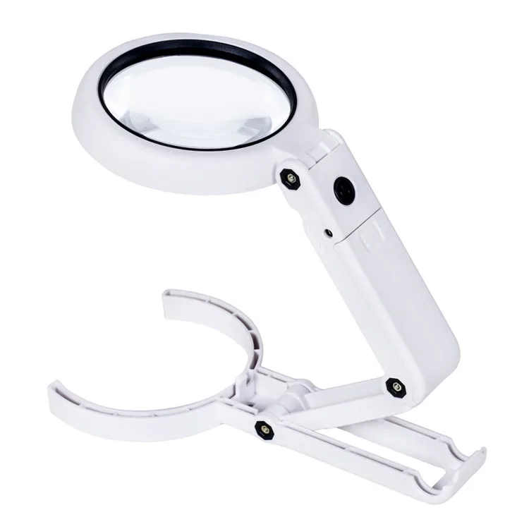 
2020 HIgh Quality China Made 8 LED Light Identification Magnifier Brightness Magnifying Glass 